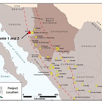 Diamante 1 and 2 Project Location Map